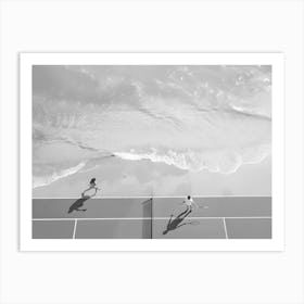 Tennis On The Beach Art Print