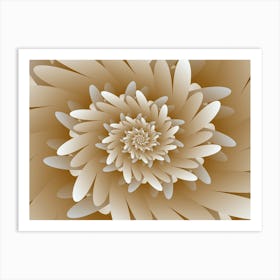 Abstract Digital Floral Design Background Art Print