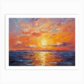 Sunset Over The Sea 4 Art Print