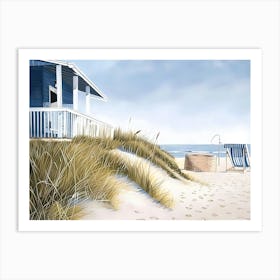 Beach House Canvas Print Art Print