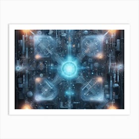 Crystal Motherboard Art Print