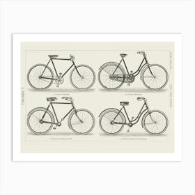 Vintage Bicycles 2 Art Print