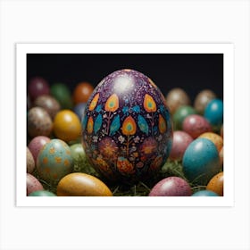 Colorful Easter Eggs 2 Art Print