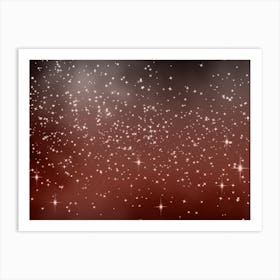 Peach Tone Shining Star Background Art Print