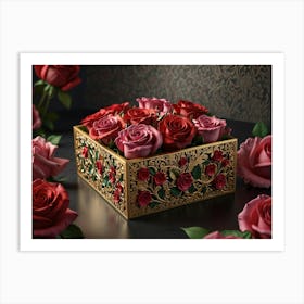 Roses In A Box 2 Art Print