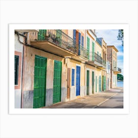 Street Scene With Colorful Shutters Art Print