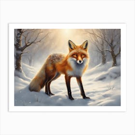 Majestic Winter Fox 2 Page 11 Art Print