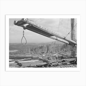 Untitled Photo, Possibly Related To Long Bell Lumber Company, Cowlitz County, Washington,Loading Boom For Swingi Art Print
