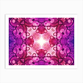 Alcohol Ink And Watercolor Purple Flower Art Print