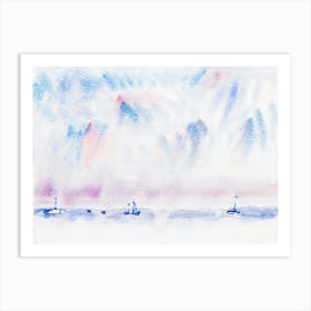 Bermuda Sky And Sea With Boats, Charles Demuth Art Print