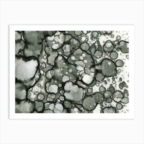 Alcohol Ink Abstraction Gray Space 2 Art Print