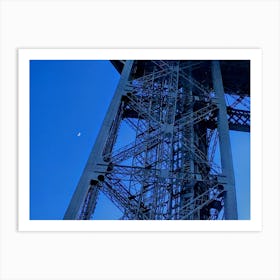 Eiffel Tower Leg and The Moon (Paris Series) Art Print