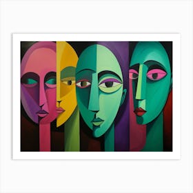 Four Faces 2 Art Print