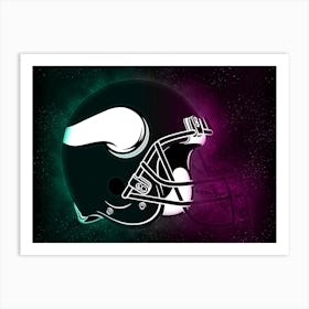 Minnesota Vikings Helmet Style Art Print