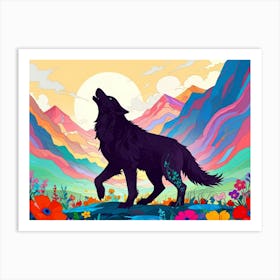 Howling Wolf 5 Art Print