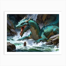 Dragons In The River Art Print