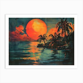 Sunset At The Beach 8 Art Print