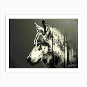 Wolf Silhouette - Wolf In Spirit Art Print