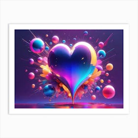 Colorful Heart Creative Art Print 8 Art Print