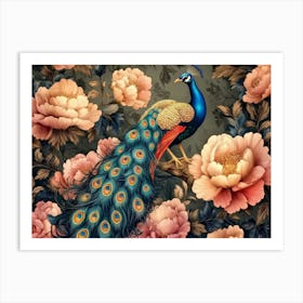 Peacock Painting 4 Art Print