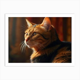 Cat Staring Art Print