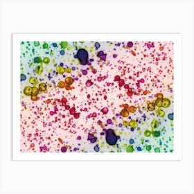 Watercolor Rainbow Stains Art Print