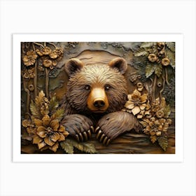 Bear In The Woods Art Print