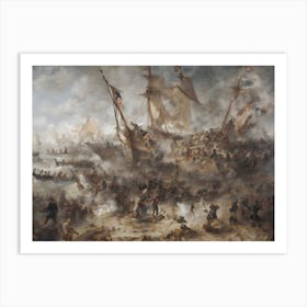 Battle Of The Hellespont Art Print