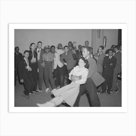 Swinging His Girl On Roller Skates Savoy Ballroom, Chicago, Illinois By Russell Lee Art Print