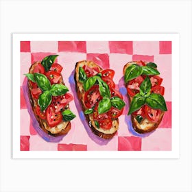 Bruscetta Pink Checkerboard 3 Art Print