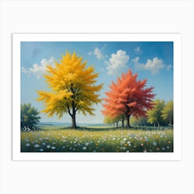 Autumn Trees 11 Art Print