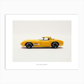 Toy Car 55 Corvette Yellow 3 Poster Art Print