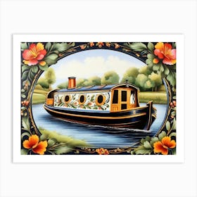 Default Traditional Hand Painted Tole Design For A Canal Boat 1 Art Print