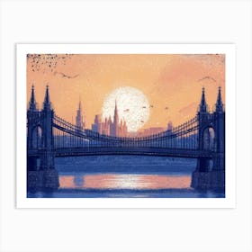 London Bridge At Sunset Art Print