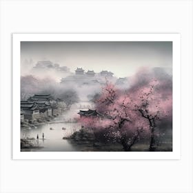Chinese Landscape Painting 16 Art Print