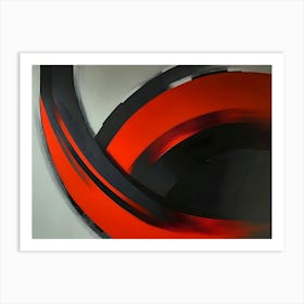 Abstract Red And Black Painting Art Print