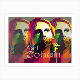 Kurt Cobain Nirvana Grunge Metal Pop Art WPAP Art Print