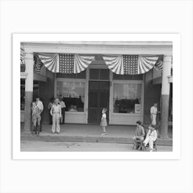 Main Hotel Of Crowley Early In The Morning Of National Rice Festival, Crowley, Louisiana By Russell Lee Art Print