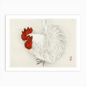 Japanese Bantam, Kōno Bairei Art Print