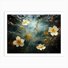 Flowers In Water 1 Art Print