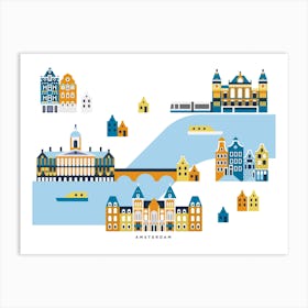 Amsterdam Map Art Print