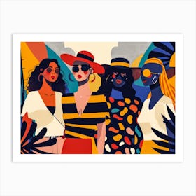 Women In Hats Art Print