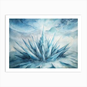 A Minimalist Design Of Ice Spikes Forming Unique P (1) Art Print