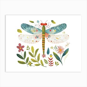 Little Floral Dragonfly 3 Poster