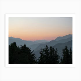 Pastel sunrise in the mountains of the french alps at Courchevel - summer nature and travel photography by Christa Stroo Art Print