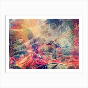 Espression of lines and colors Art Print