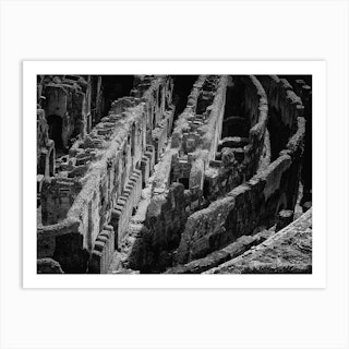 The Lower Level Of The Colosseum In Rome Art Print