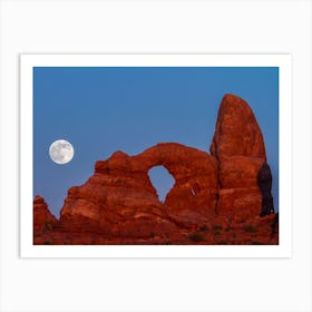 Supermoon At Turret Arch Art Print