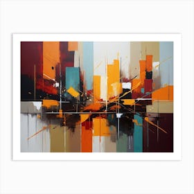 Abstract Cityscape painting 2 Art Print