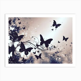 Butterfly Wallpaper 26 Art Print